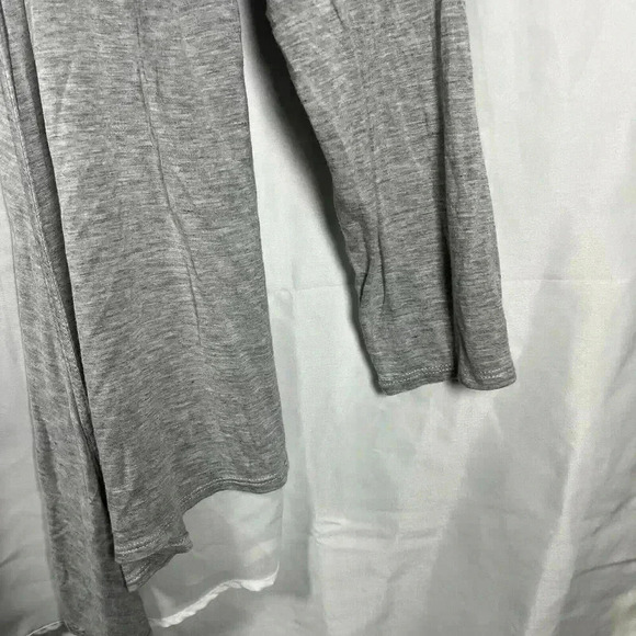 Torrid lightweight open front cardigan gray white size 1 long sleeve casual - Picture 4 of 8
